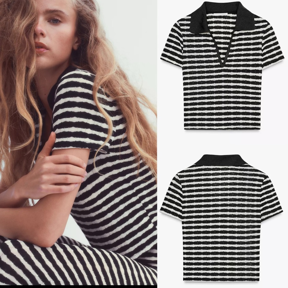 Zara Jacquard polo shirts